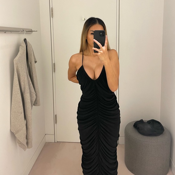 Evening Ruched Maxi Dress - Picture 2 of 6